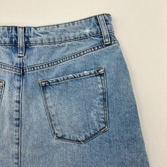 BDG Urban Outfitters Womens Blue Cotton Raw Hem Denim Mini Skirt Size Medium - Picture 8 of 10